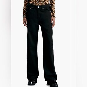VGUC rag & bone Logan featherweight Black Wide-Leg Jeans. Size 28
